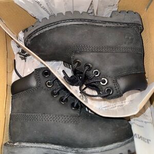 Timberland Toddler Premium Black Lace-Up Boots